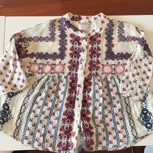 Zara Boho Shirt size 4